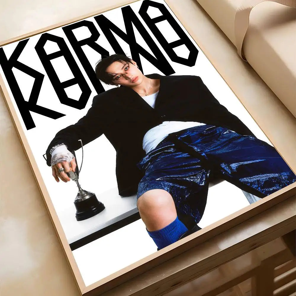 STRAYKIDS 4th Studio Album 'KARMA' Concept Photos Poster Bedroom Living Room Modern Art Home Decoration Wall Painting Gifts