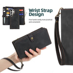 for Samsung Galaxy S23 S22 Ultra S21 S20 FE Plus A14 A34 54 A12 A33 A52 A53 A72 A73 Multifunctional Wallet Leather Case Cover