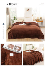 Japan Style Coral Fleece Blankets 300gsm Spring Summer Soft Fluffy Faux Fur Mink Throw Solid Sofa Cover Bedspread Plaid Blankets