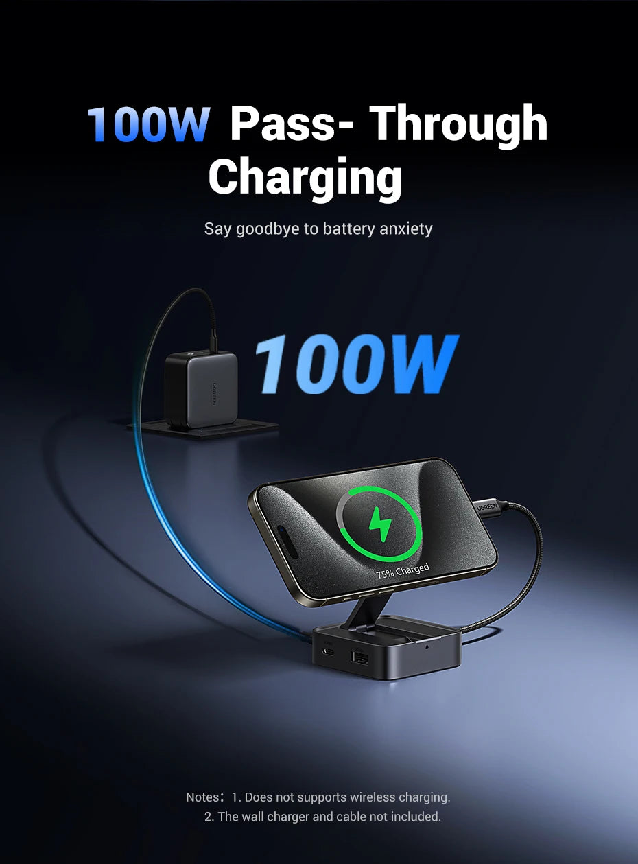 UGREEN Foldable USB C HUB 4K60Hz HDMI PD100W USB3.0 Docking Station for Phone Tablet Laptop Macbook Pro Air Android USB Splitter