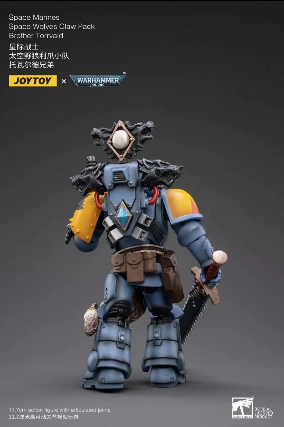 1/18 JOYTOY Action Figure – Warhammer 40K Horus Heresy Space Wolves Logan Ghostwolf Mecha Model