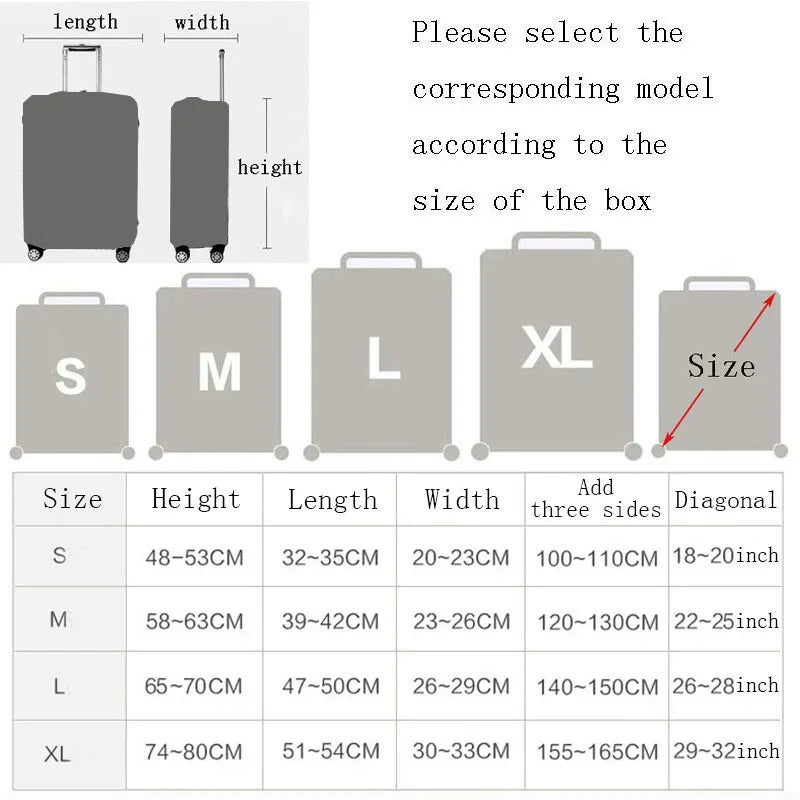 Designer Flowers Luggage Protective Cover Suitable 18-32 Inch  Trolley Suitcase Dust Cover Perfect Elasticity Travel Accessories