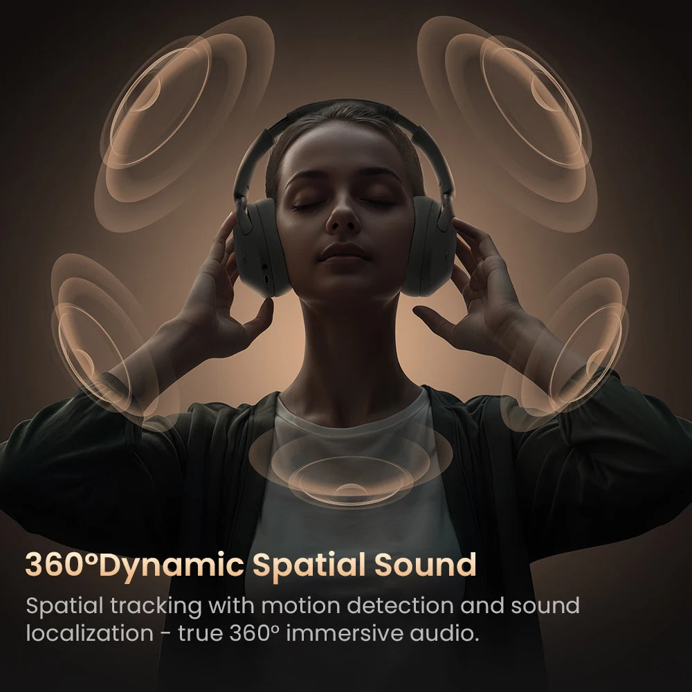 HAYLOU S40 ANC Wireless Headphone 50dB Noise Canceling Hi-Res 3D Spatial Audio Earphone with LDAC Bluetooth 6.0 Over Ear Headset