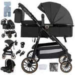 Baby Carriage Light Stroller Baby Stroller 3 in1 Foldable pushchair high quality prams Lie Flat Baby Stroller adjustable seat