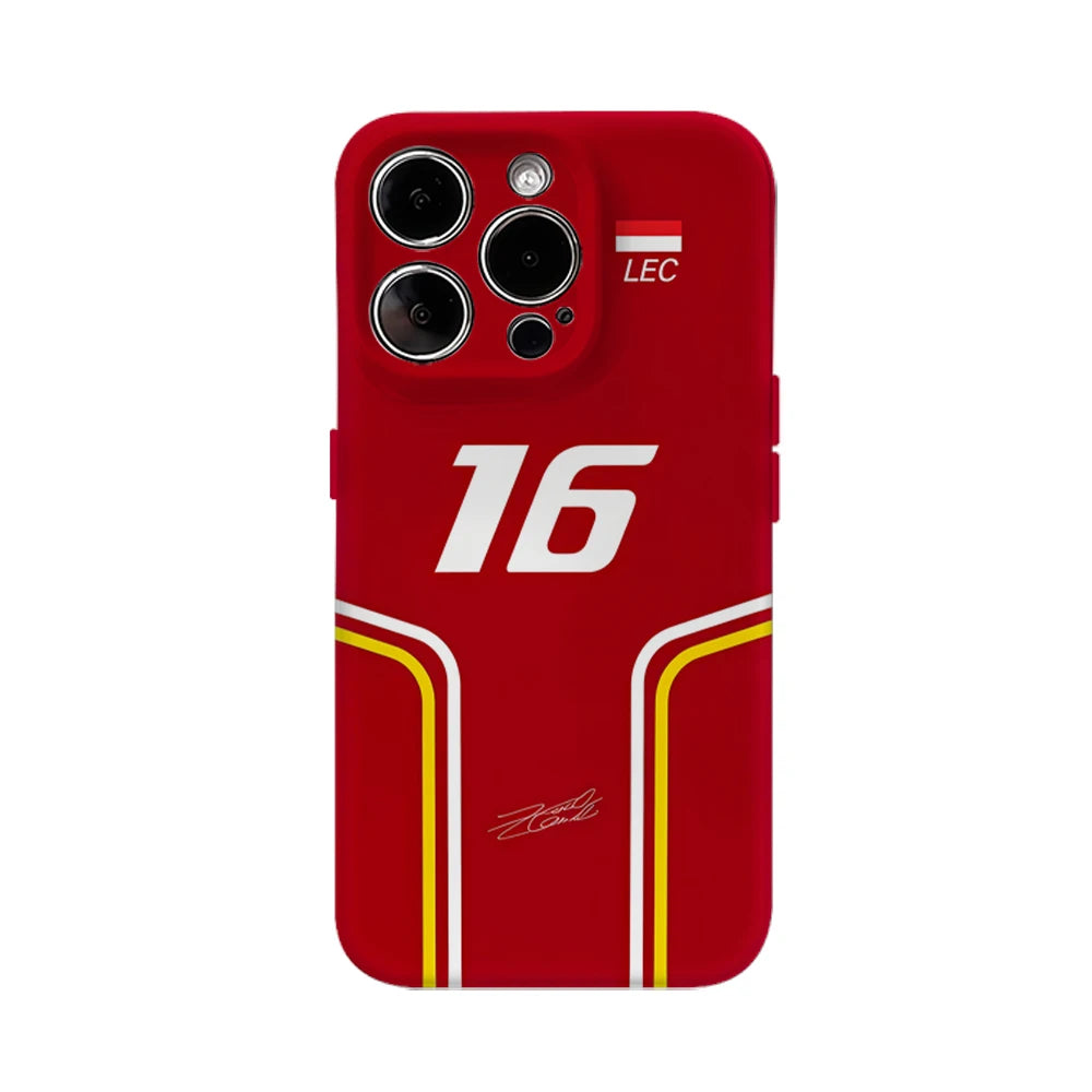 F1 C-Charles L-Leclerc Phone Case for IPhone 16 15 14 13 12 11 X XS XR XSMAX 7 8 Pro Max Plus Double-layer Back Cover