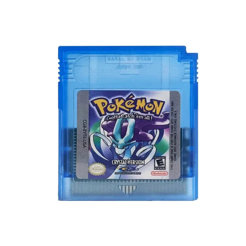 GBC Pokémon Game Cartridges – Red, Yellow, Blue, Crystal, Gold, Silver, Soul Crystal, Orange | 16-Bit Video Game Console Card & Gift Toy