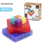 Magnetic Building Blocks Toy Transparent Magnetic Cubes Construction Set Preschool STEM Educational Sensory Toys Gift