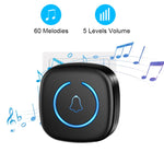 Wireless Doorbell IP44 Waterproof Smart Home Welcome Door Bell 300M Range 60Songs Intelligent Home Chime Bell Kit US/EU Plug