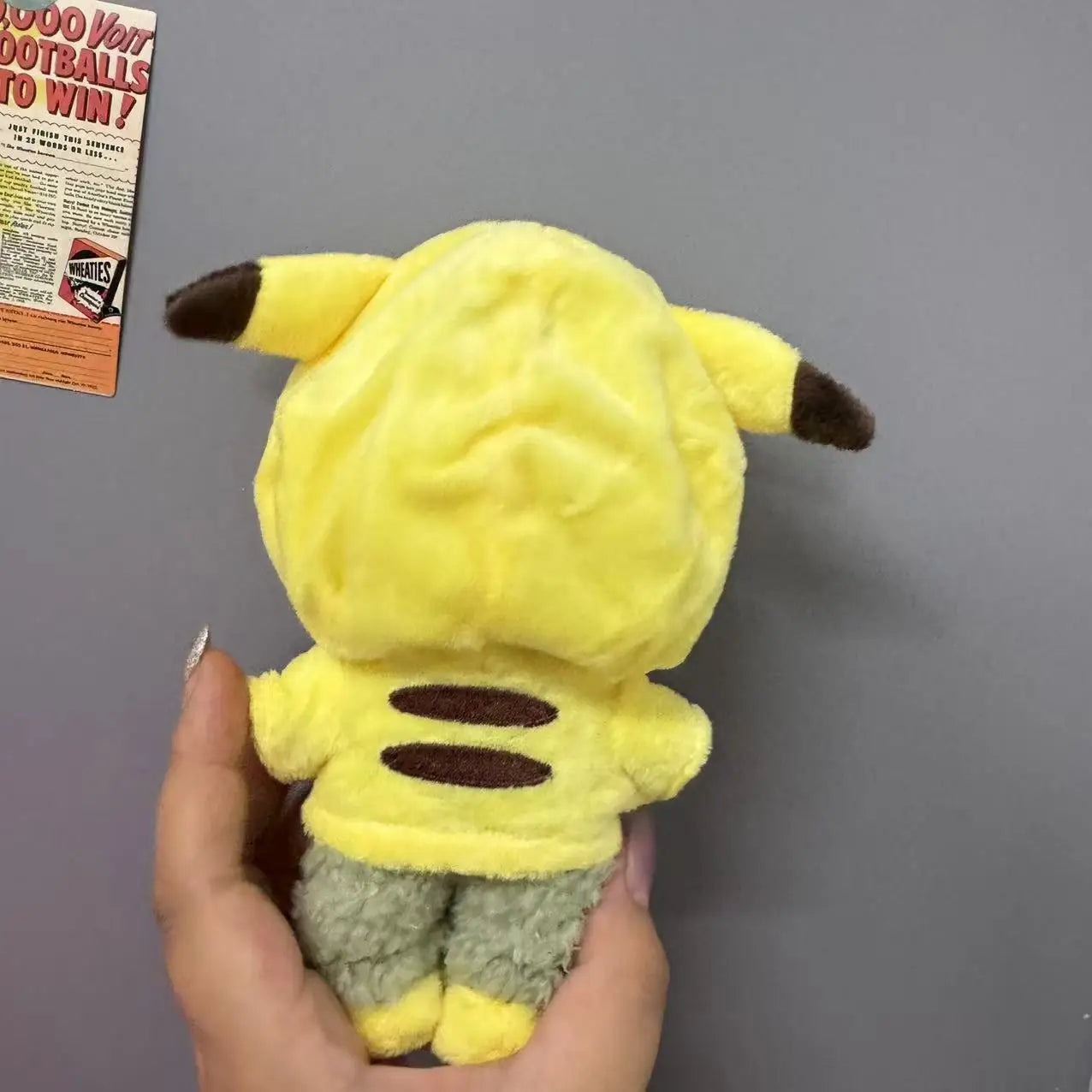 For/Cloth 17cm Labubu New Mini Plush Doll Clothing Set Cute Pikachu Suit Cartoon  Vinyl Doll Kpop Idol Doll Clothing Accessories