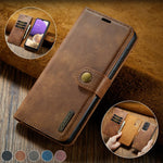 Detachable Magnetic Leather Case for Samsung Galaxy S24 S23 S22 Plus Ultra A14 A24 A34 A54 A53 A15 A35 A55 5G Wallet Card Holder