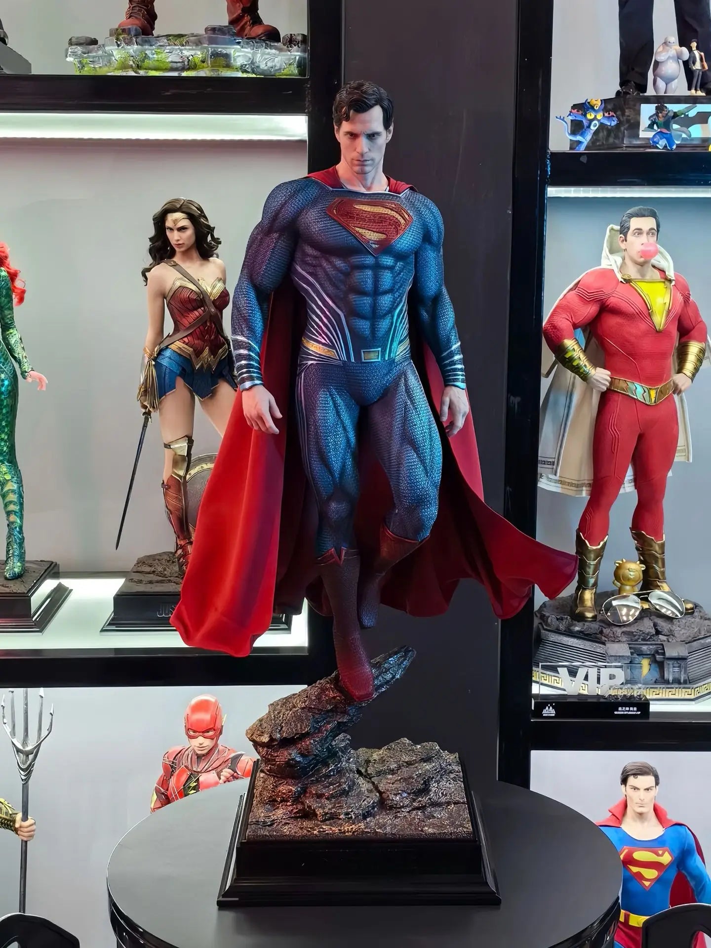 DC Justice League Superman Cold Cast Resin Statue - Museum Grade GK Figure, Hand Painted Collectible Model Gift