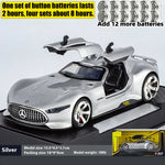 1:32 Batmobile Vision GT AMG Super Concept Car Diecast Metal Alloy Model Car Pull Back Sound And Light Bat Custom Edition Friend