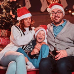 Fluffy Red Santa Hats Set with Plush Brim and Liner for Adults Men Women - Christmas, New Year Party Supplies & Gifts