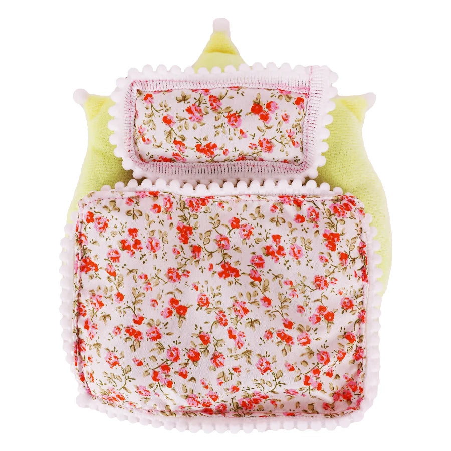 17cm Mini Doll's Accessories Set For Labubu Doll Pop 3Pcs/Set Bed+Quilt+Pillow Pajamas Sleeping Bag Dollhouse Gift,Girl's Toys