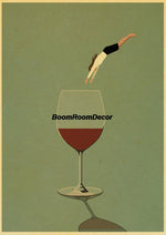 Retro Abstract Creative Poster Kraft Paper Nostalgia Canvas Prints Modern Landscape Coffee Bar Wall Art Posters Living Decor