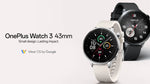 Global Version OnePlus Watch 3 43mm Smartwatch 1.32inches AMOLED Display Up to 60H Battery Life Wear OS by Google GPS NFC