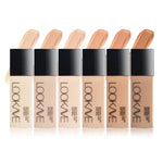 LOOKAVE Liquid Foundation Long Lasting Full Coverage Matte Cream CC Foundation Makeup Concealer Natural Liquid Base Moisturizing