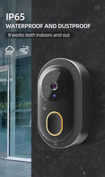 2025 Smart Doorbell Pro: Weatherproof, 1080P Video Intercom & Night Vision, Tuya App Alerts for Home Security Package