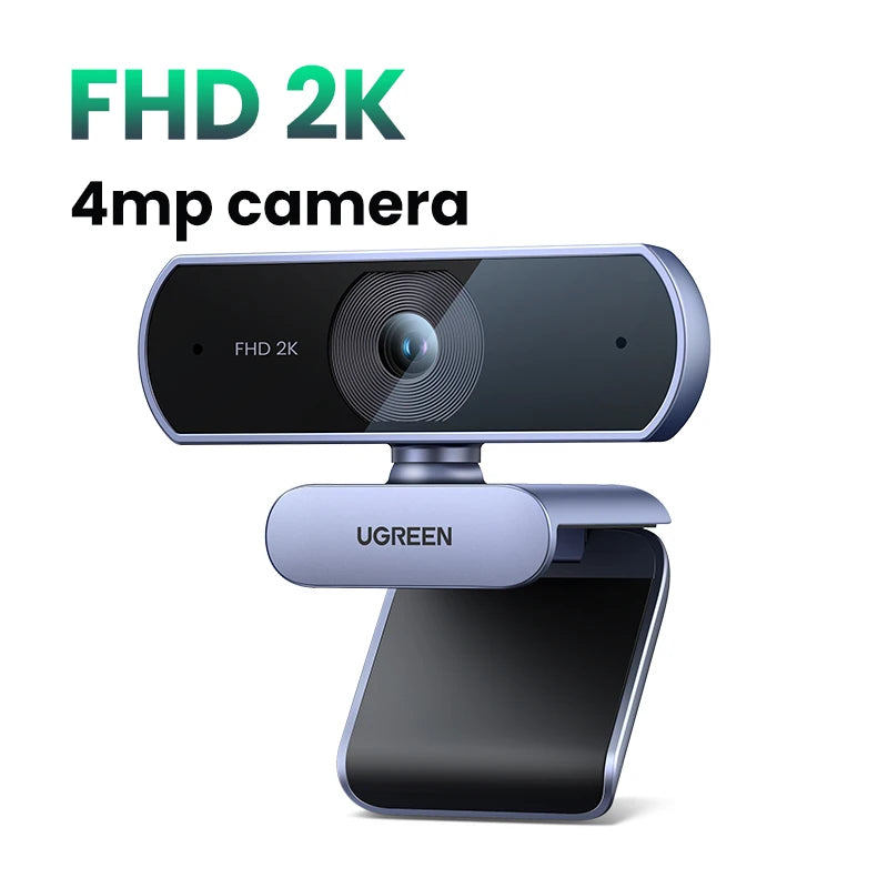 UGREEN USB Webcam 2K HD Mini Webcam For Laptop Computer Web Camera Dual Microphones for Youtube Zoom Video Calling 30fps web cam