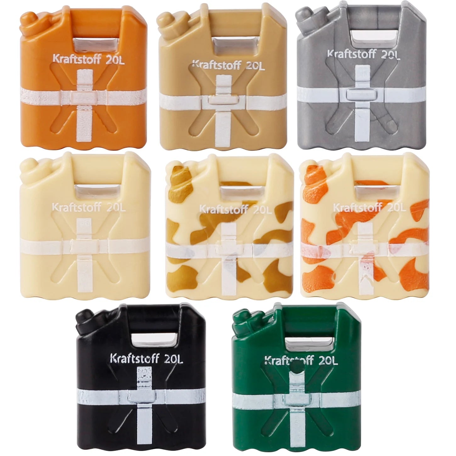 MOC WW2 Military Oil Drum Fuel Tank Printed Building Blocks Weapons Soldiers Accessories War Scene Accessories Bricks Toys Boys