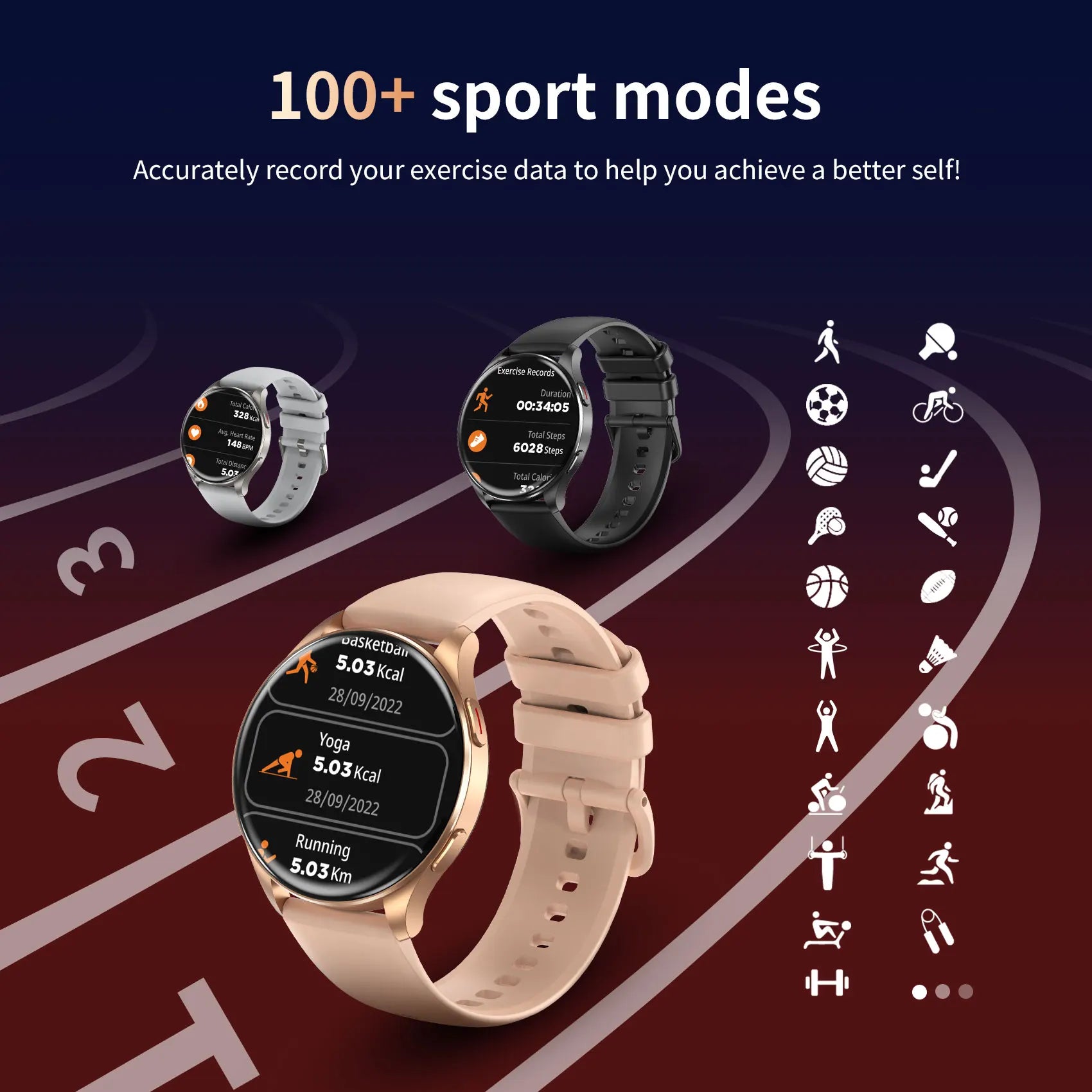 Blackview X20 Smart Watch with Health Monitoring Fitness Tracking 1.43” HD AMOLED Screen Bluetooth Watches for Men Women Gifts