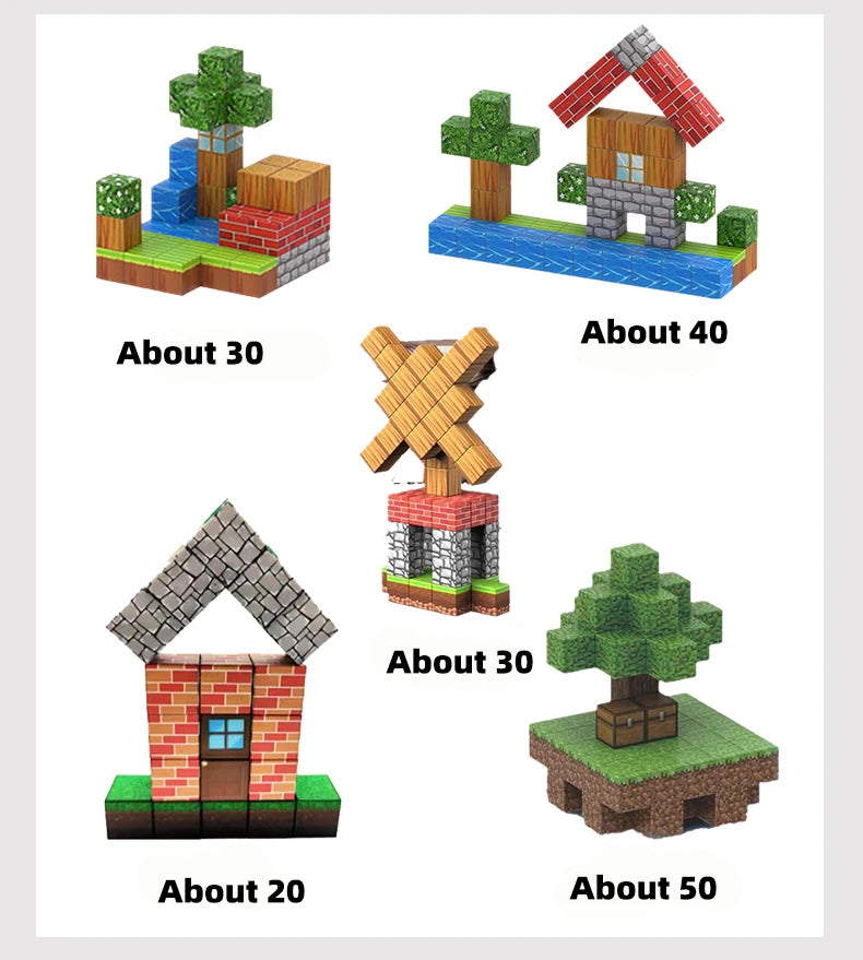 Magnetic building blocks toy building blocks full set of children's DIY assembly toy building blocks table building games June 1