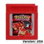 Pokemon Red Blue Crystal Golden Green Silver Yellow GBC Game Card 16 Bit Video Game Cartridge Console Cards For GB/SP