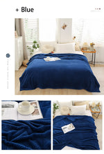 Japan Style Coral Fleece Blankets 300gsm Spring Summer Soft Fluffy Faux Fur Mink Throw Solid Sofa Cover Bedspread Plaid Blankets