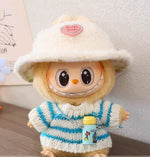 For Labubu'S Clothes Striped sweater outfit Match with hat pendant  Can match according to your preferences Labubu Accessories