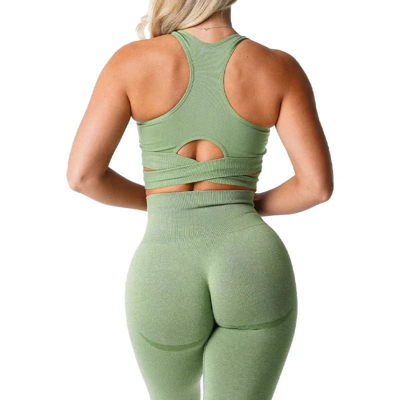 Bra Top Spandex Woman Fitness Elastic Breathable Breast Enhancement Leisure Sports Underwear