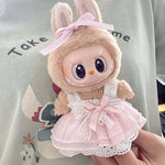 17cm Mini Plush Doll'S Clothes Outfit Accessories For Korea Kpop Exo Labubu I II Idol Dolls sit party overalls Clothing Gift