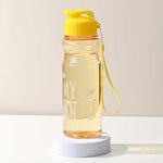 550ML Transparent Water Bottle Food Grade Portable Fitness Sports Water Bottle Tritan Material with Lanyard Outdoor Supplies
