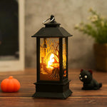 Portable Halloween Pumpkin Ghost Castle Lantern Lamp Hanging LED Light Home Night Light Decoration Party Haunted House Props