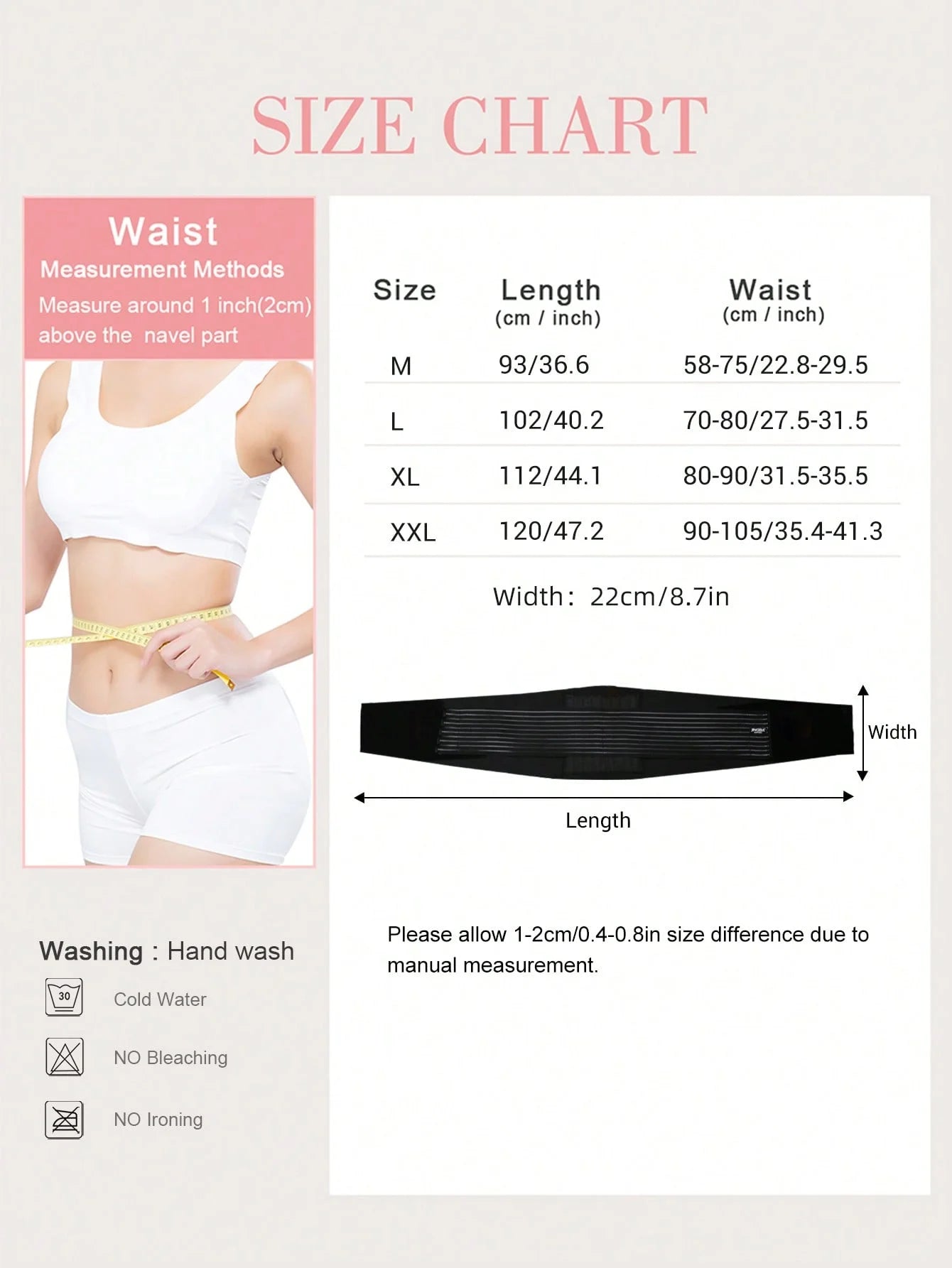 Unisex Adjustable Lower Back Support Waistband Abdomen Trimmer for Weightlifting and Running