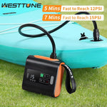 WESTTUNE Outdoor Wireless Air Pump Travel Vacuum Pump with Inflatable Deflate Portable Electric MINI Inflatable Pumps for Mats