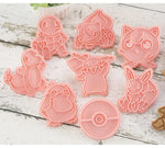 New 6pcs/Set Pokemon Figures Cookie Cutters Cartoon DIY Bakery Mold Biscuit Press Stamp Embosser Sugar Pasty Cake Mould Toys