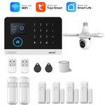 MULO Alarm System For Home Burglar Security 433MHz GSM  Home alarm Wireless PG103 WiFi Alarma Tuya Smart App Work With Alexa