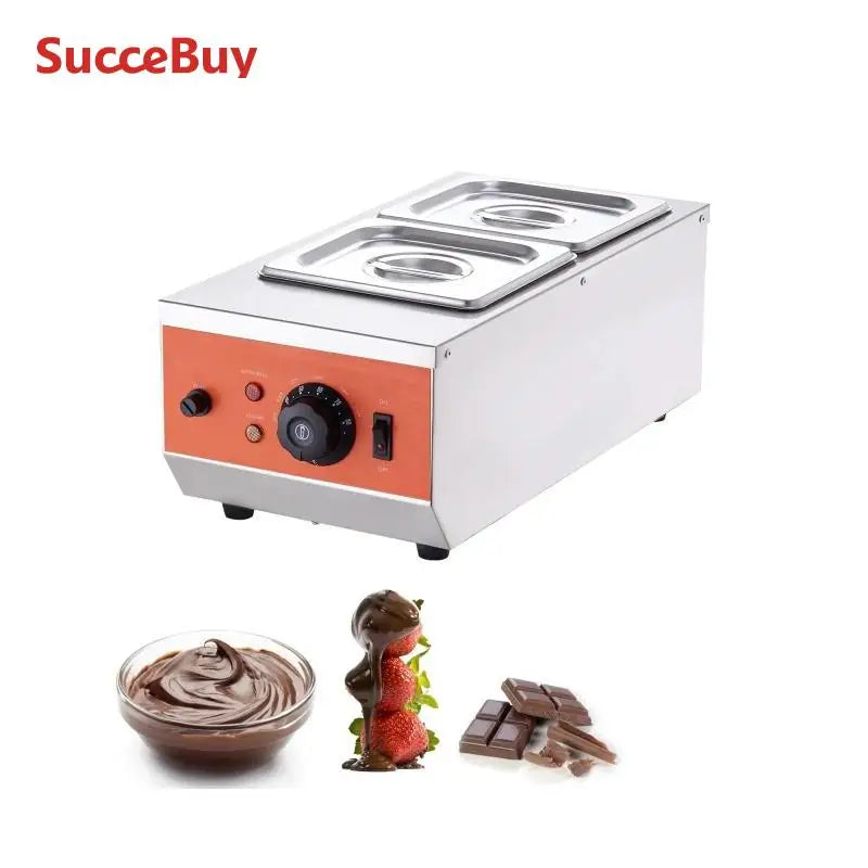 SucceBuy 2 3 Tanks Electric Chocolate Tempering Machine Chocolate cascade Melting Pot for Kitchen home appliance
