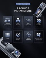 1080P Dual camera Dash Cam for cars,Front And Inside,car camera with IR Night Vision,Loop Recording,wide angle Car DVR Came