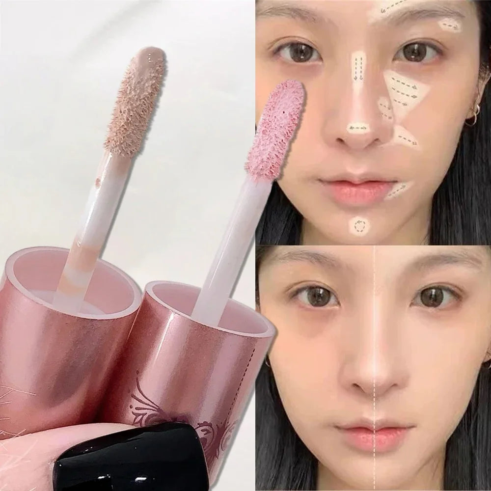 Brightening Highgloss Liquid Concealer Stick Hydrates Lasting Full Coverage Concealer Makeup Concealing Lip Groove Dark Circle