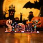 Halloween Spoky Letter Wooden Decor Festival Atmosphere Layout Tabletop Halloween Cartoon Decor Party Supplies Ornaments