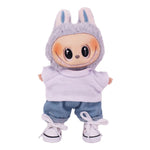 3.8cm Doll Canvas Leather Shoes For labubu 17cm Doll Clothes Accessories Girl's Toys Gift