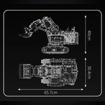 Motorized RC Excavator Building Blocks Set – R9800 Engineering Model with App Control (Compatible Bricks)