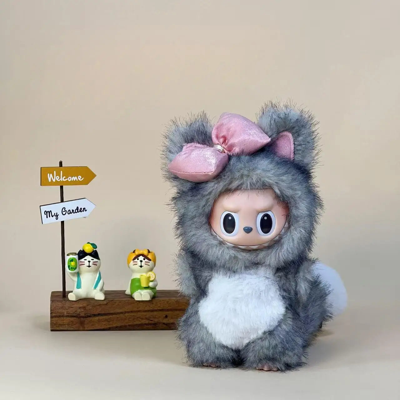 New Product Baby Clothes Vinyl 17cm Doll Cute Set Animal Fox Dog Rabbit Cat Plush Set Doll [Only Clothes for Sale, No Dolls]