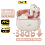 Realfit F3 ANC Active Noice Cancellation Bluetooth Earphones ENC Call HIFI Stereo Superb Bass Wireless Earbuds Sport Gaming