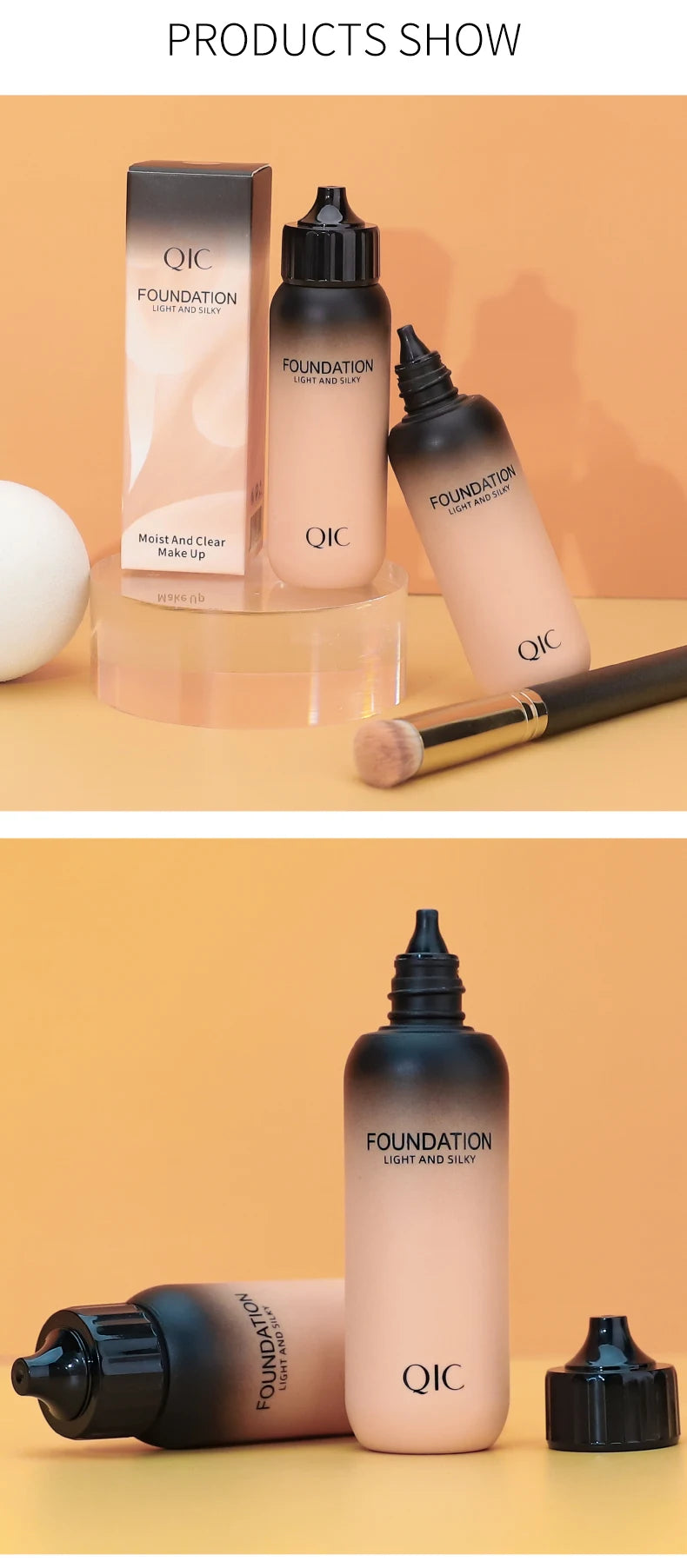 30ml Liquid Foundation Cream Waterproof Oil-control Cover Acne Base Cream Makeup Moisturize Matte Concealer Cosmetic
