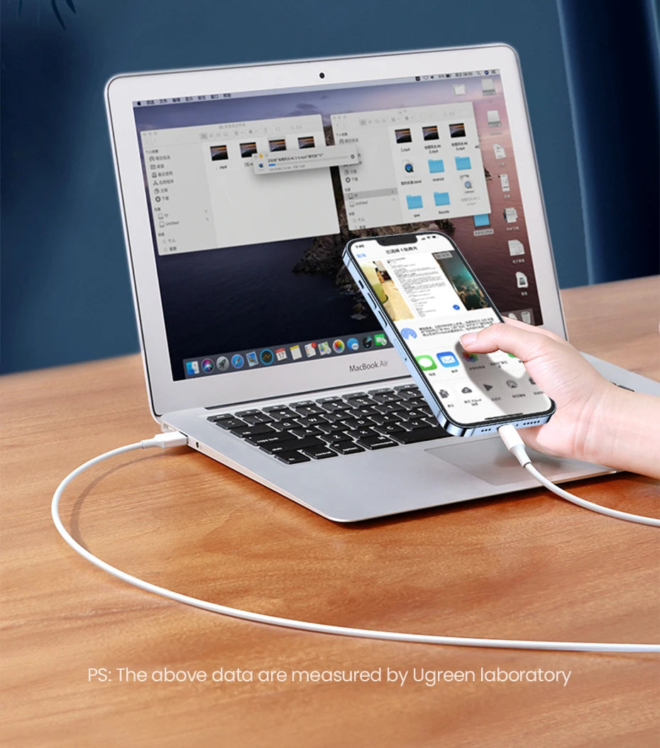 UGREEN MFi USB to Lightning Cable for iPhone 14 13 12 Pro Max 2.4A Fast Charging for iPhone for iPad Phone Data Cable