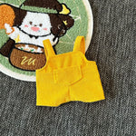 For 15cm cute mini labubu clothes  Kawaii Cartoon Bib Pants  With matching shoes Labubu Accessories