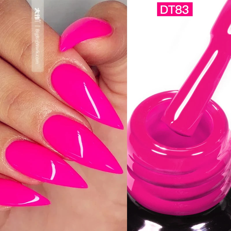 MEET ACROSS 7ml Orange Red Green Gel Nail Polish Laser Sparkly Soak Off Semi Permanent Nail Art UV Gel Varnish For Nails