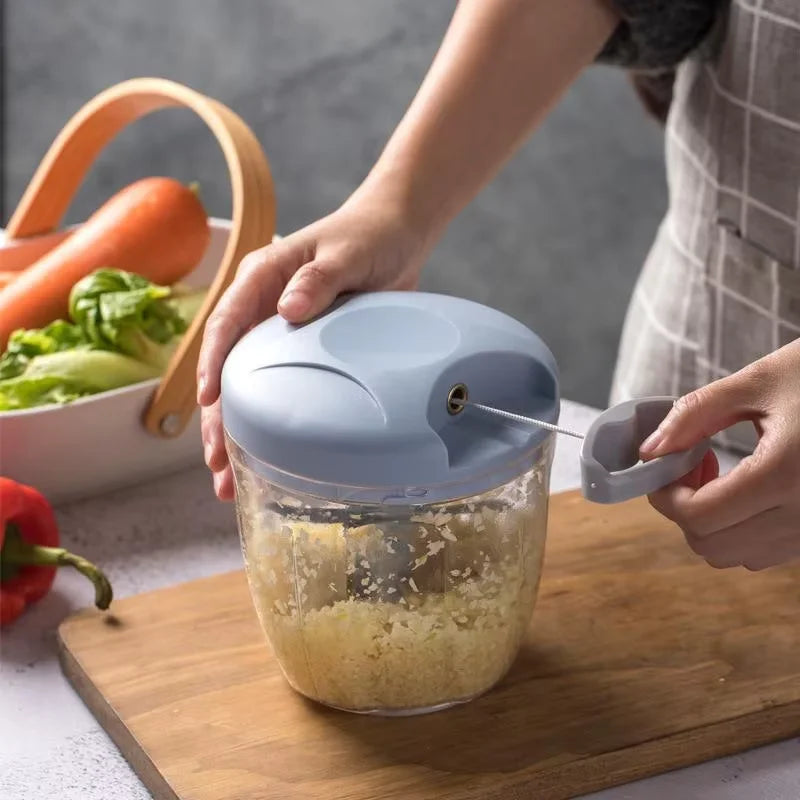 500/900ML Garlic Chopper Meat Grinder Manual Rotate Vegetable Cutter Chopper Slicer Fruit Garlic Crusher Kitchen Gadget Blenders